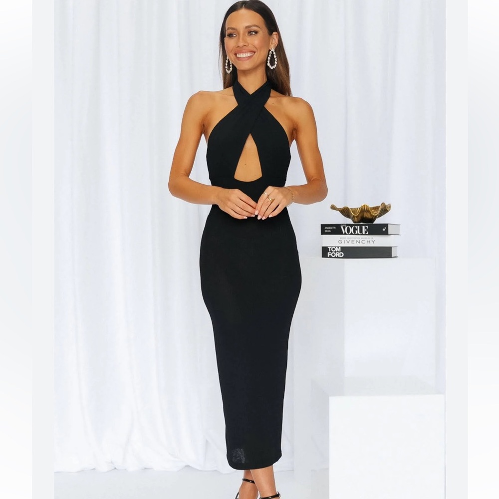 Hello Molly - NWT - Cupids Alive Black Midi Dress - Size XS